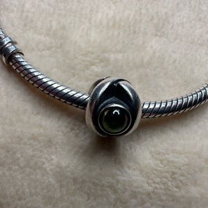 Pandora Peridot Eye 925 ALE Peridot Gemstone Retired #790127PE